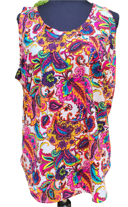 Merona Brand Paisley Print Tank Top | Size XXL