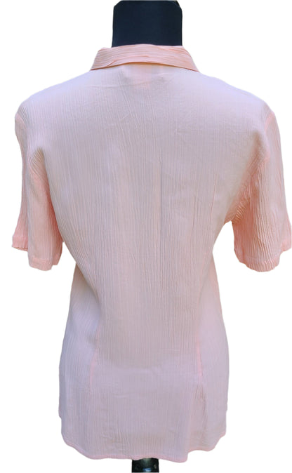 VINTAGE Petite Impressions Peach Blouse | Size Small