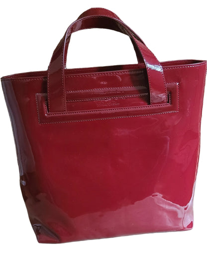 Brooks Brothers Brand Ruby Red Patent Leather Handbag