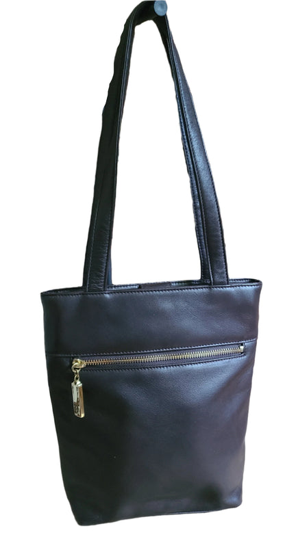 Vintage Ralph Lauren Chocolate Leather Shoulder Bag