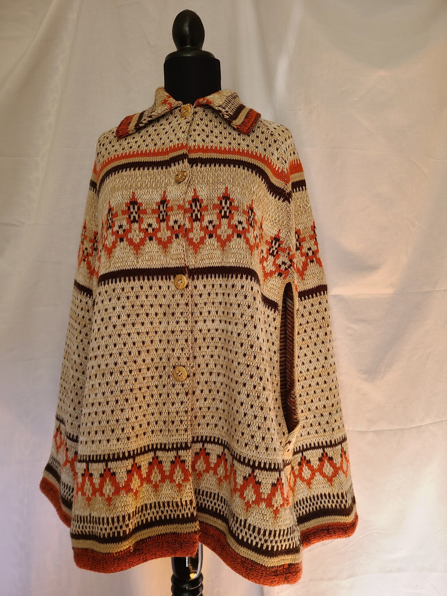 Vintage Sweater Cape Poncho