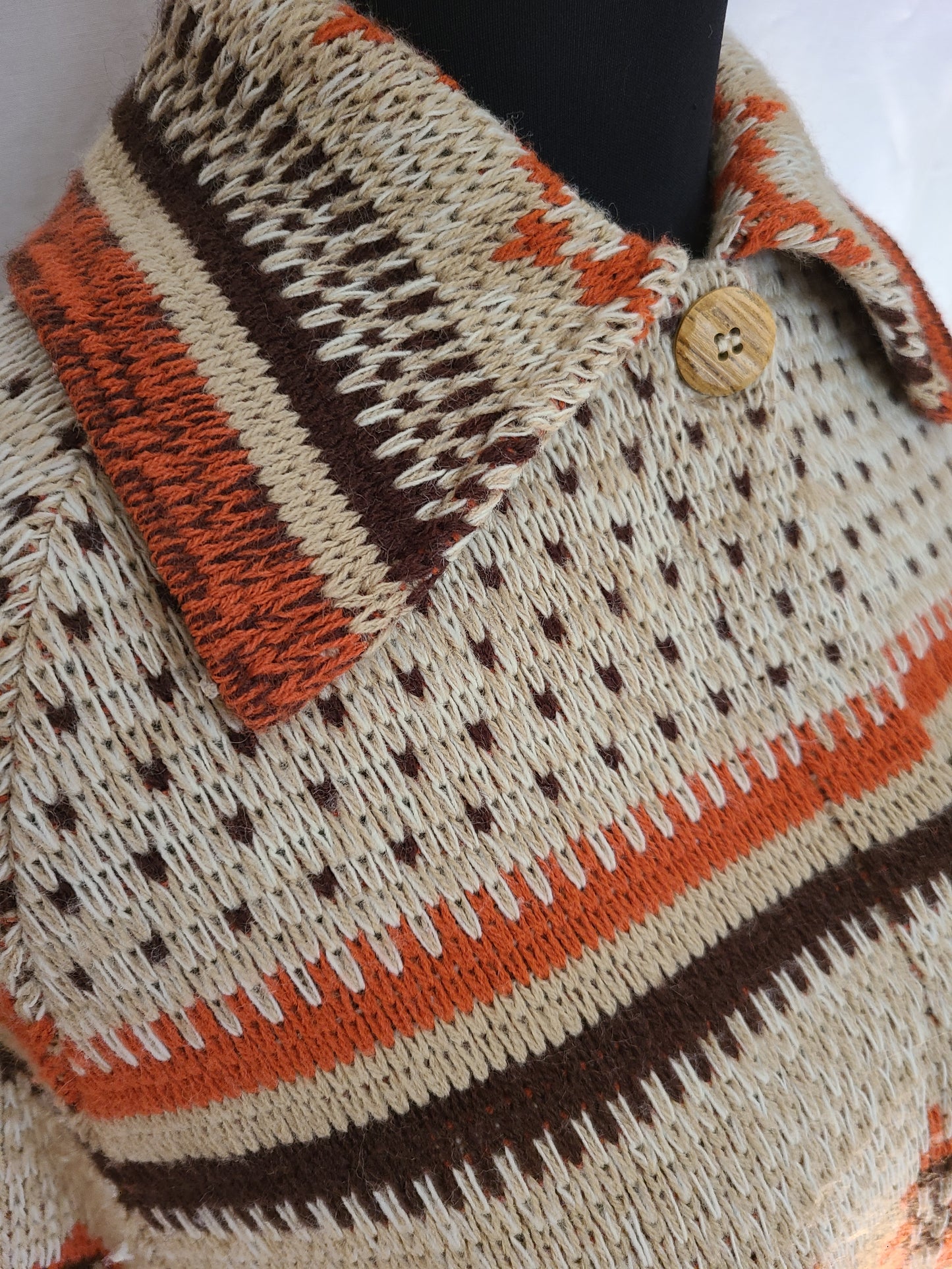 Vintage Sweater Cape Poncho