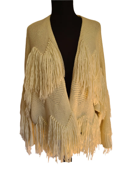 Vici Spruce Fringe Cardigan | Size Medium / Large