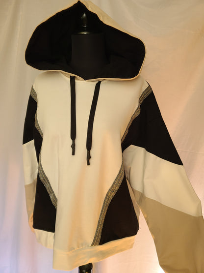 Talk of The Walk 90s Color Block Hoodie | Size XL