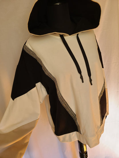 Talk of The Walk 90s Color Block Hoodie | Size XL