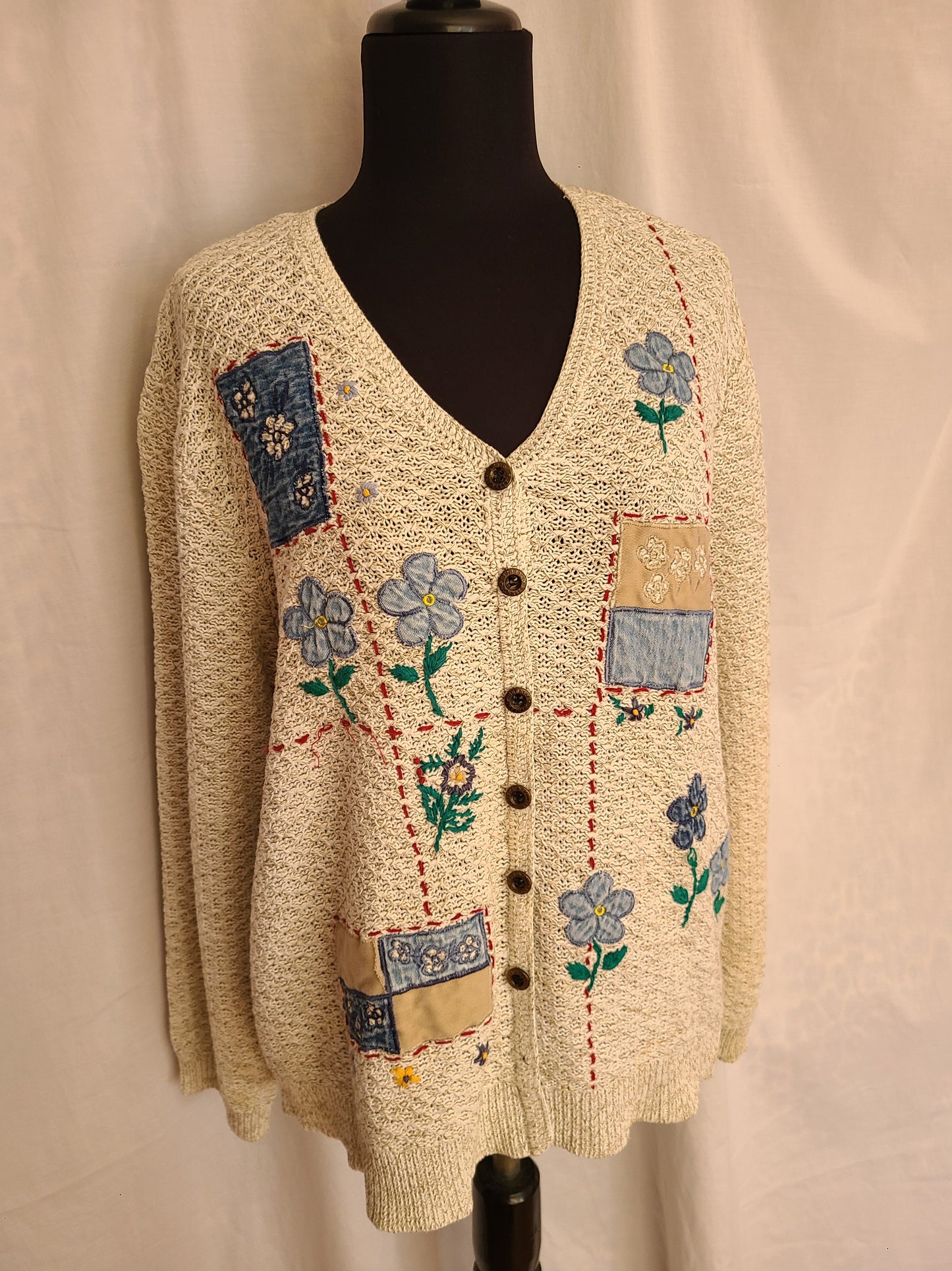 Vintage Alfred Dunner Embroidered Sweater | Size 1X Woman Petite