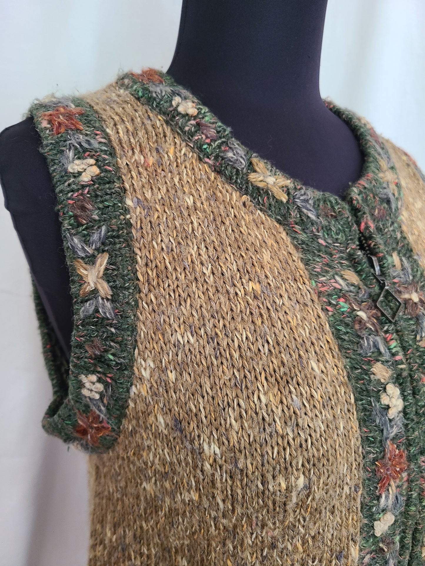 Vintage Zippered Knit Vest | Size Small