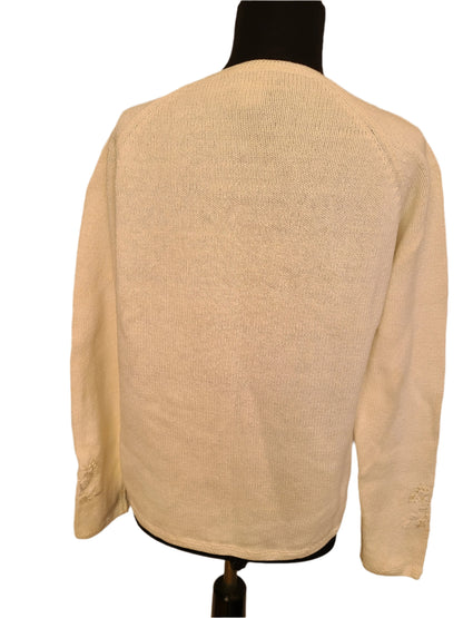 Tiara Beaded Cardigan Sweater | Size Small
