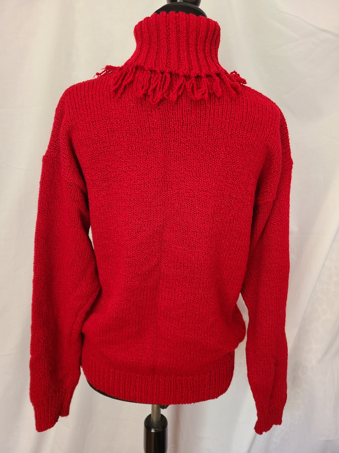 Vintage Embroidered Turtleneck Sweater | Size Medium / Large