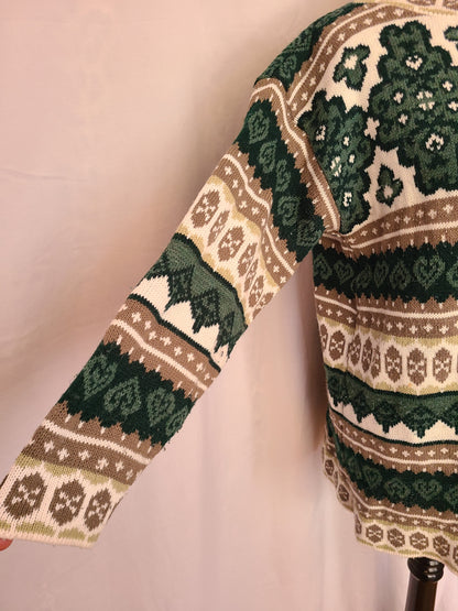 Carriage Court 80s Celtic Patterned Sweater | Size Small