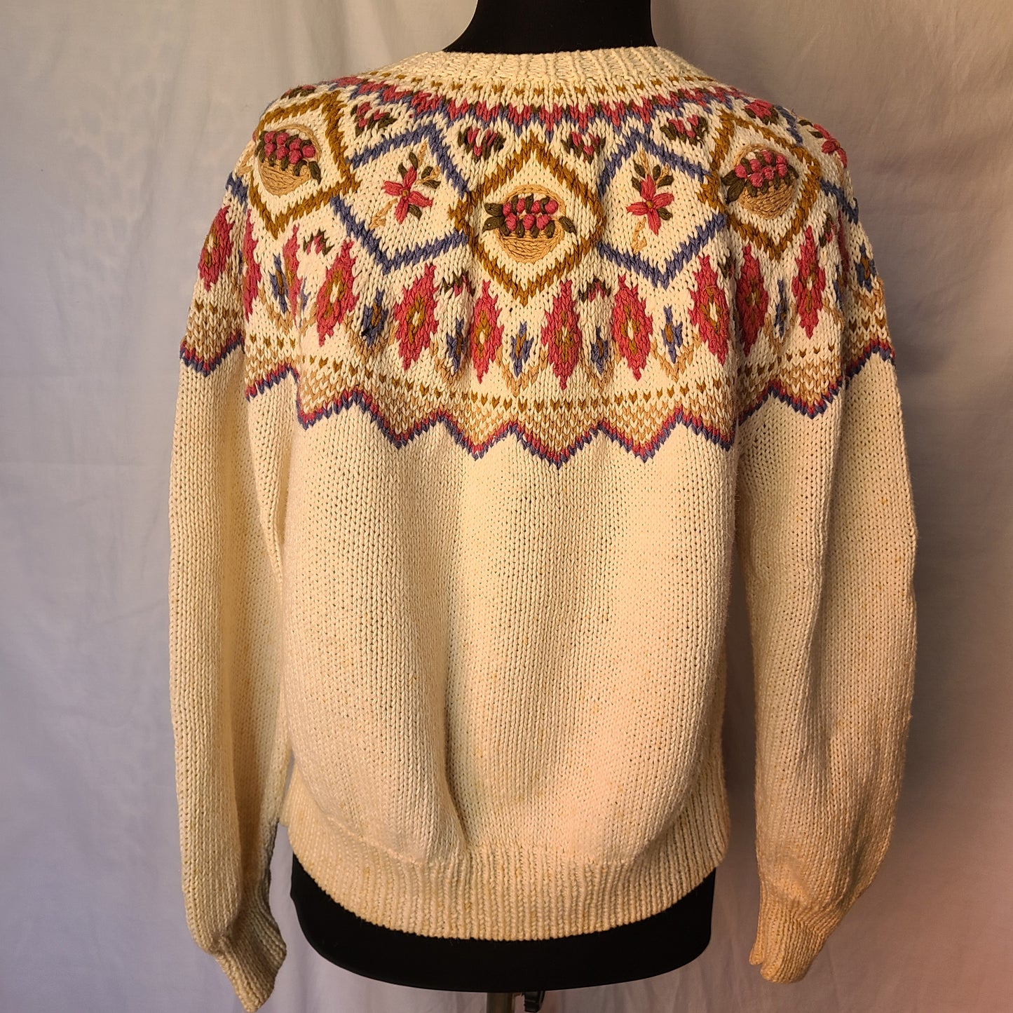 Vintage Susan Bristol Hand Knit Cardigan Sweater | Size Medium