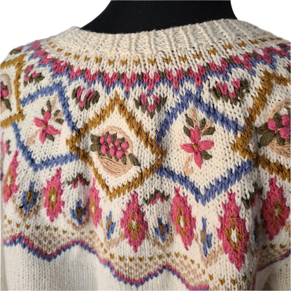 Vintage Susan Bristol Hand Knit Cardigan Sweater | Size Medium