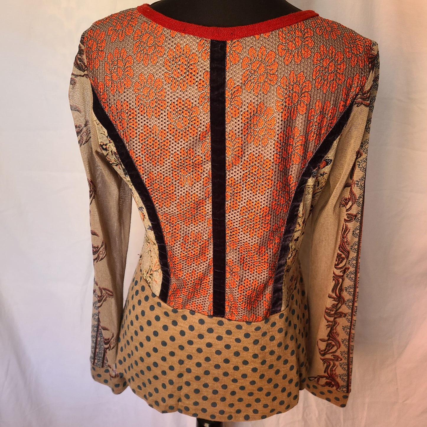 Vintage Lulu H Tatto Sleeve Cardigan | Size X Large