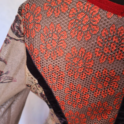 Vintage Lulu H Tattoo Sleeve Cardigan | Size X Large