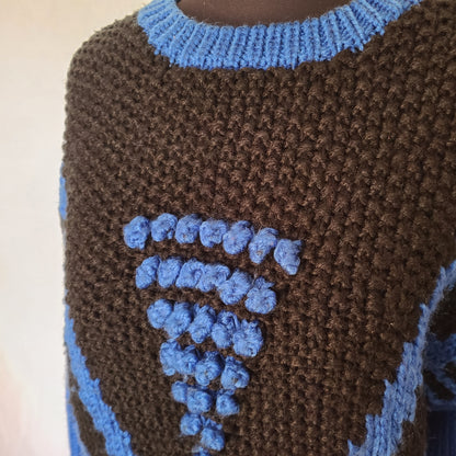 Prince Bernardo 90s Oversize Acrylic Sweater | Size Medium