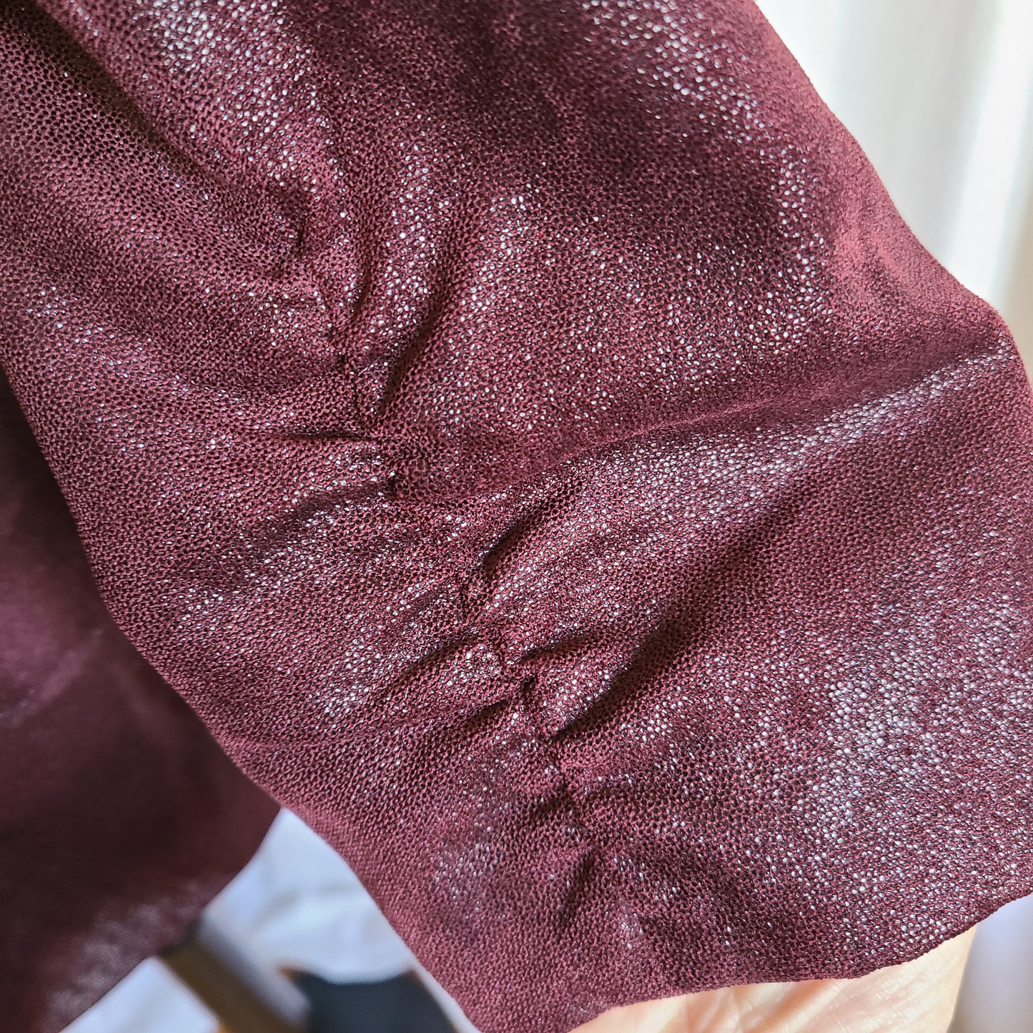 Rafaella Burgundy Shimmer Effect Fabric Blazer Three Quarter Sleeve Size 10