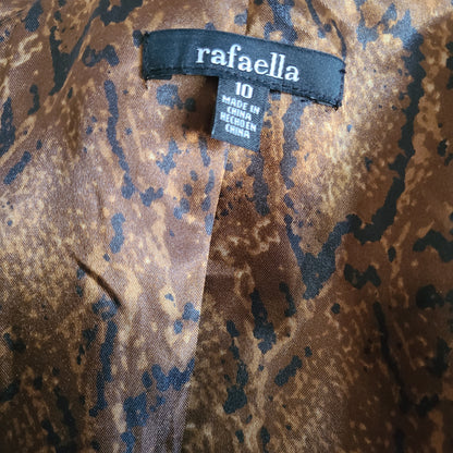 Rafaella Burgundy Shimmer Effect Fabric Blazer Three Quarter Sleeve Size 10