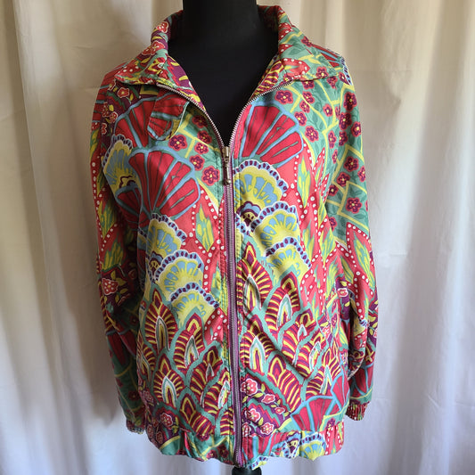 Vintage Langert Sportswear Windbreaker Jacket  Multicolored Size Large