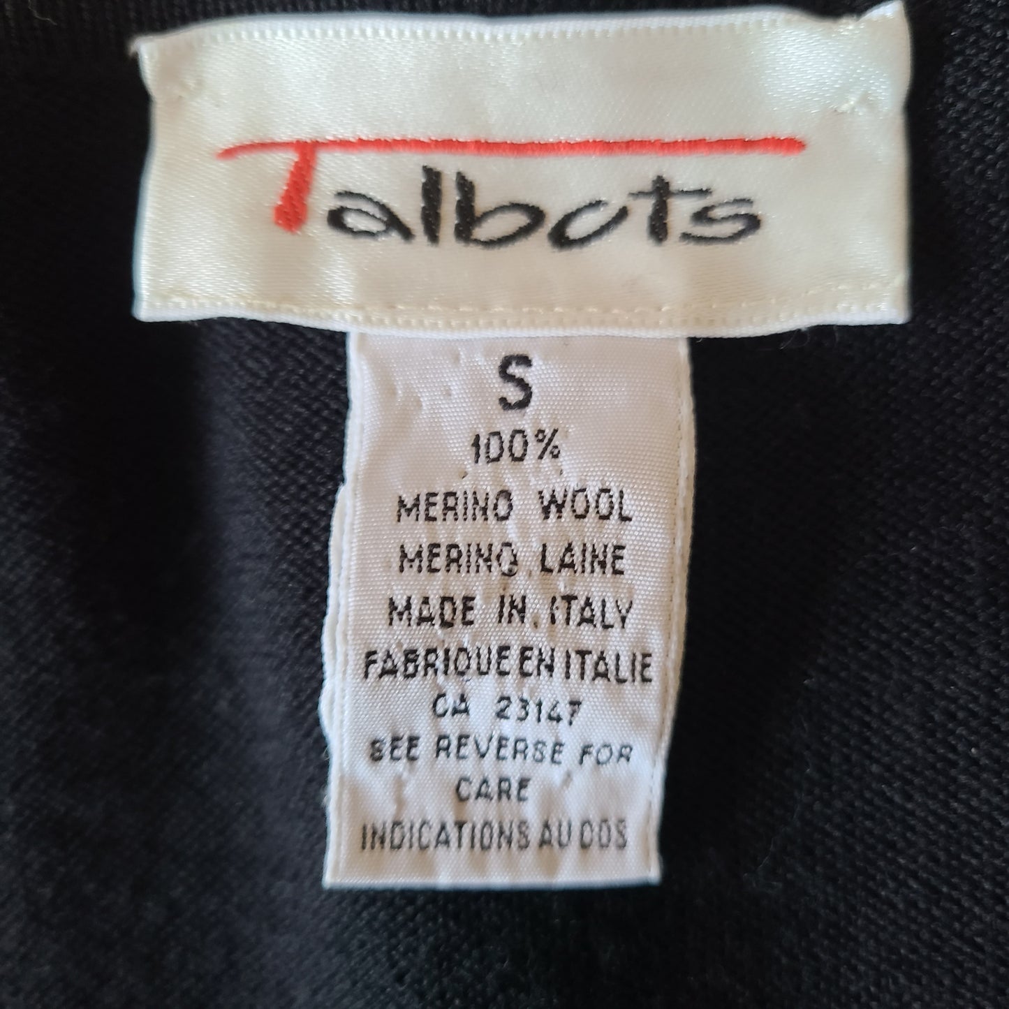 Vintage Talbots Black Red Green Argyle Vest - Size Small