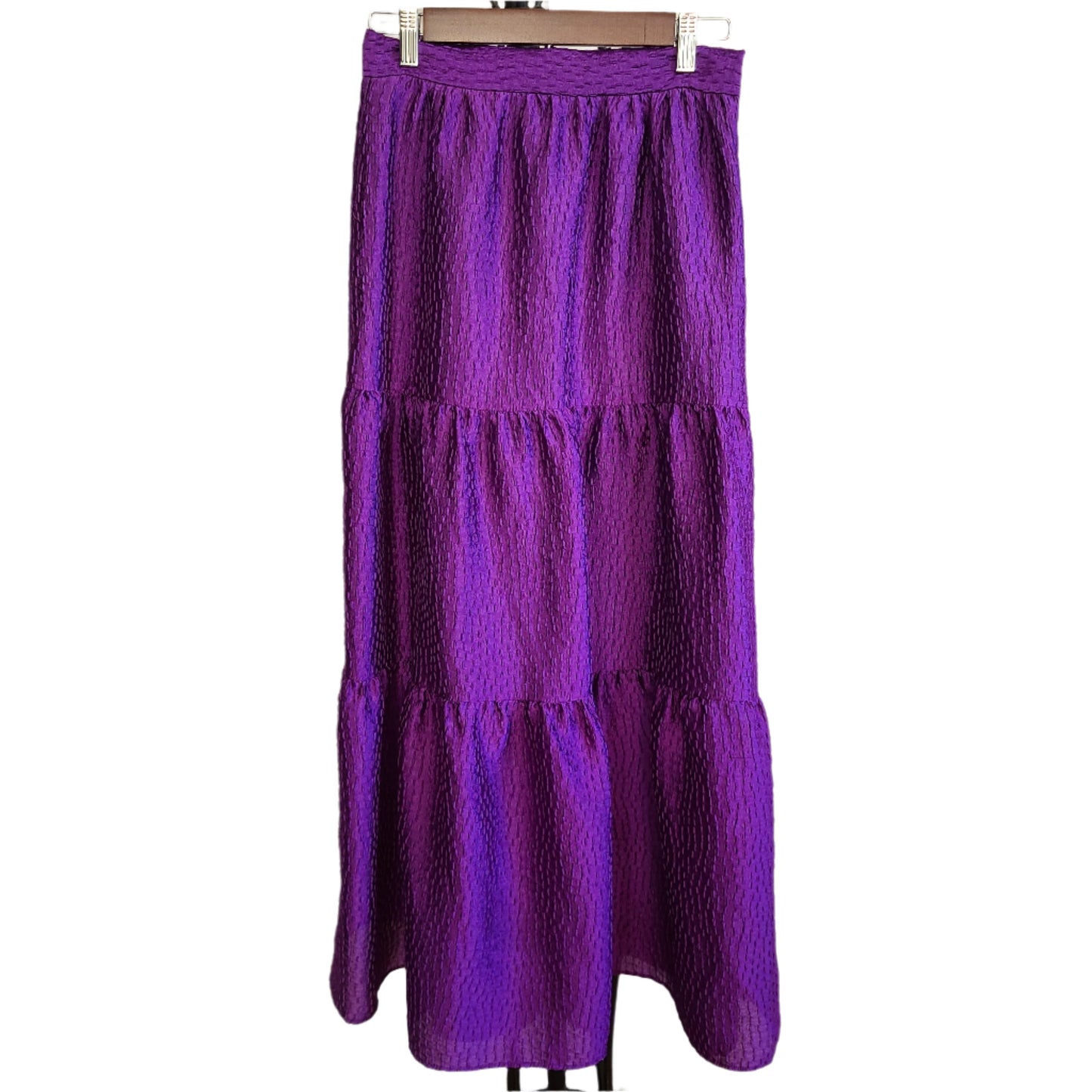 Zara Brand Tiered Maxi Skirt Purple - Size Small