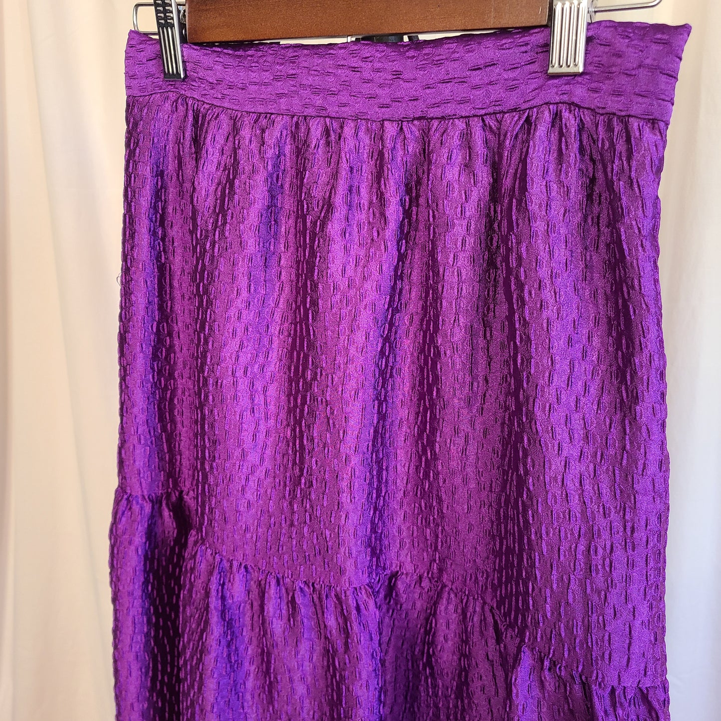 Zara Brand Tiered Maxi Skirt Purple - Size Small