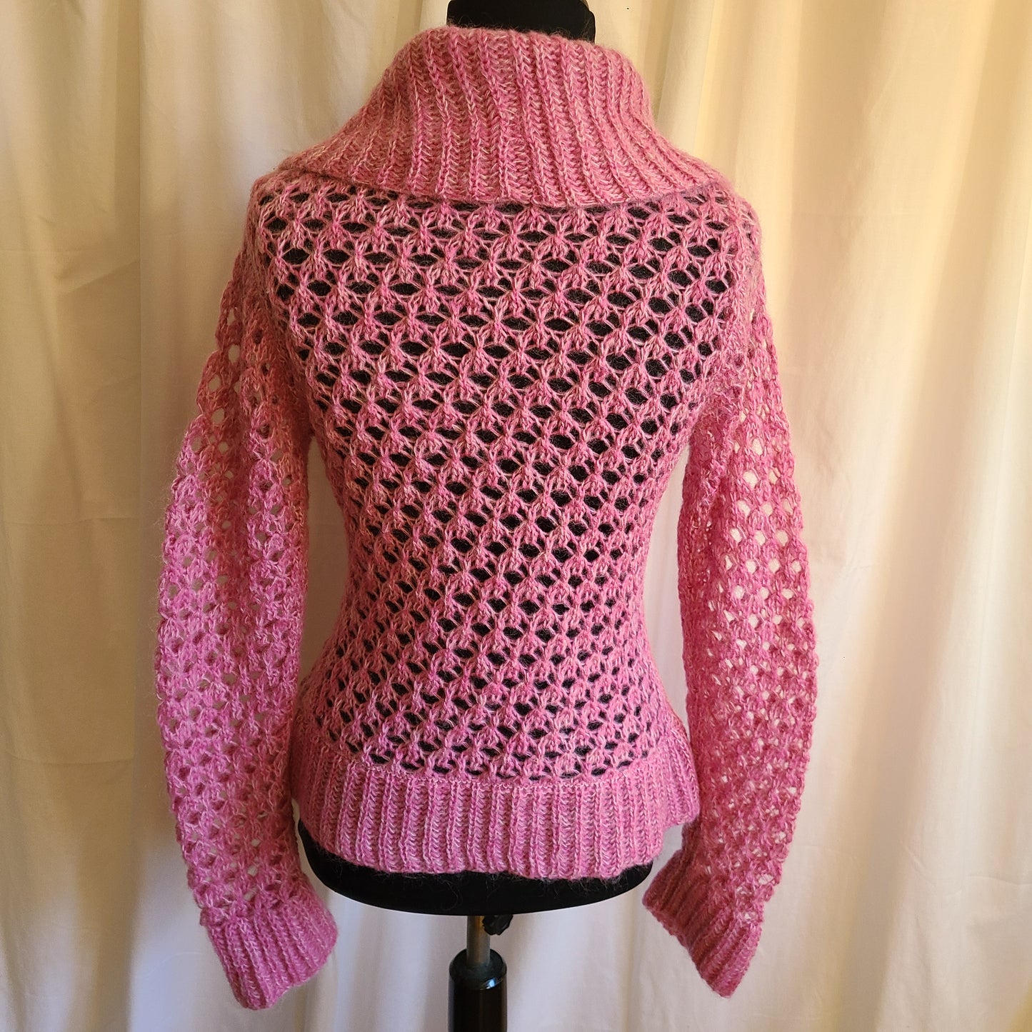 Esprit Brand Pink Open Weave Cardigan | Size Small