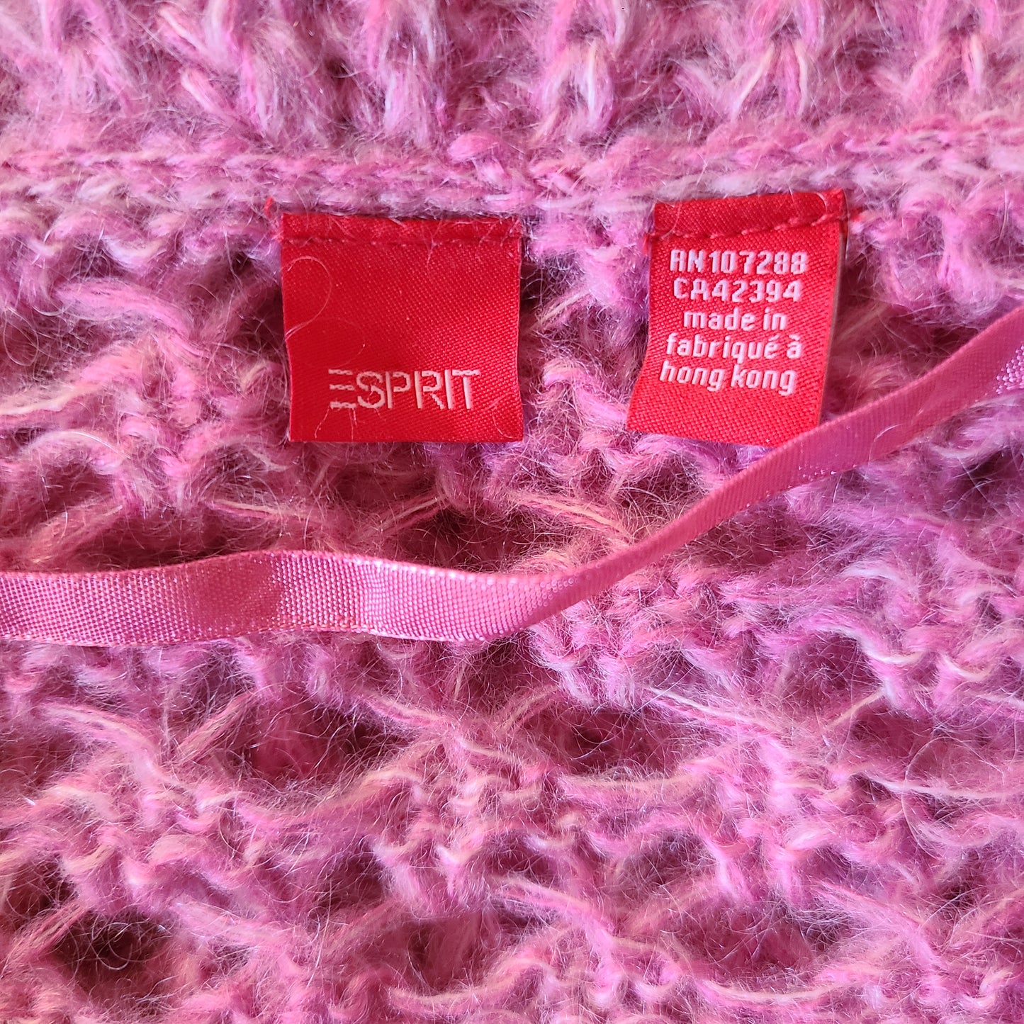 Esprit Brand Pink Open Weave Cardigan | Size Small