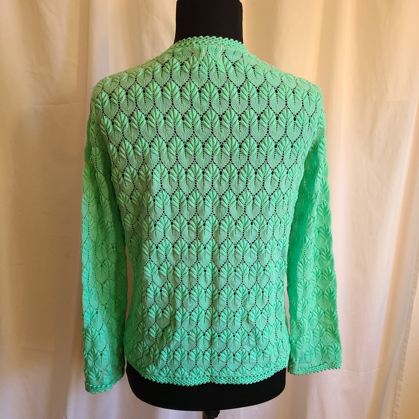 Vintage Mint Green Cardigan Sweater | Size Small