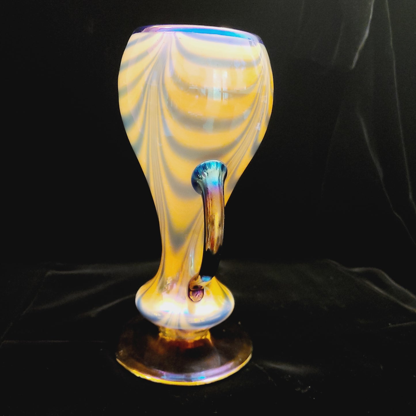 Imperial Art Glass Free Hand Vase with Handles