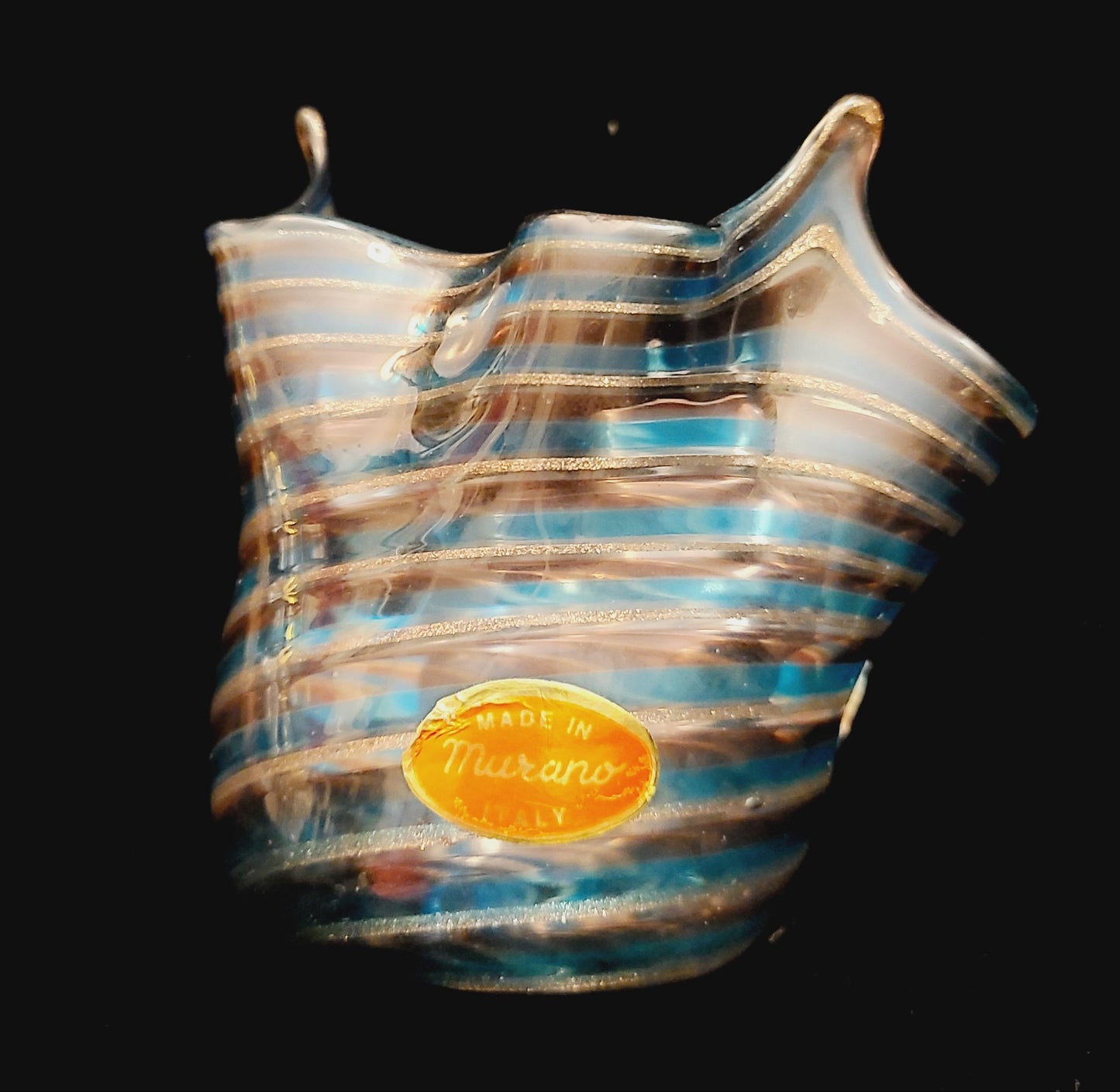 Murano Campanella Handkerchief Glass Vase