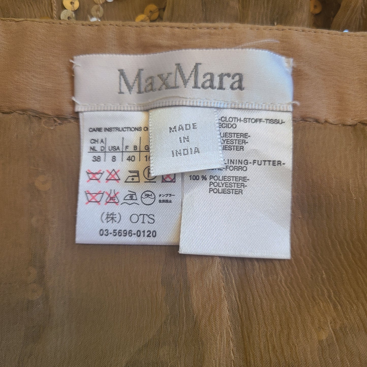 MaxMara Embellished Sequin Skirt | Waist 30"