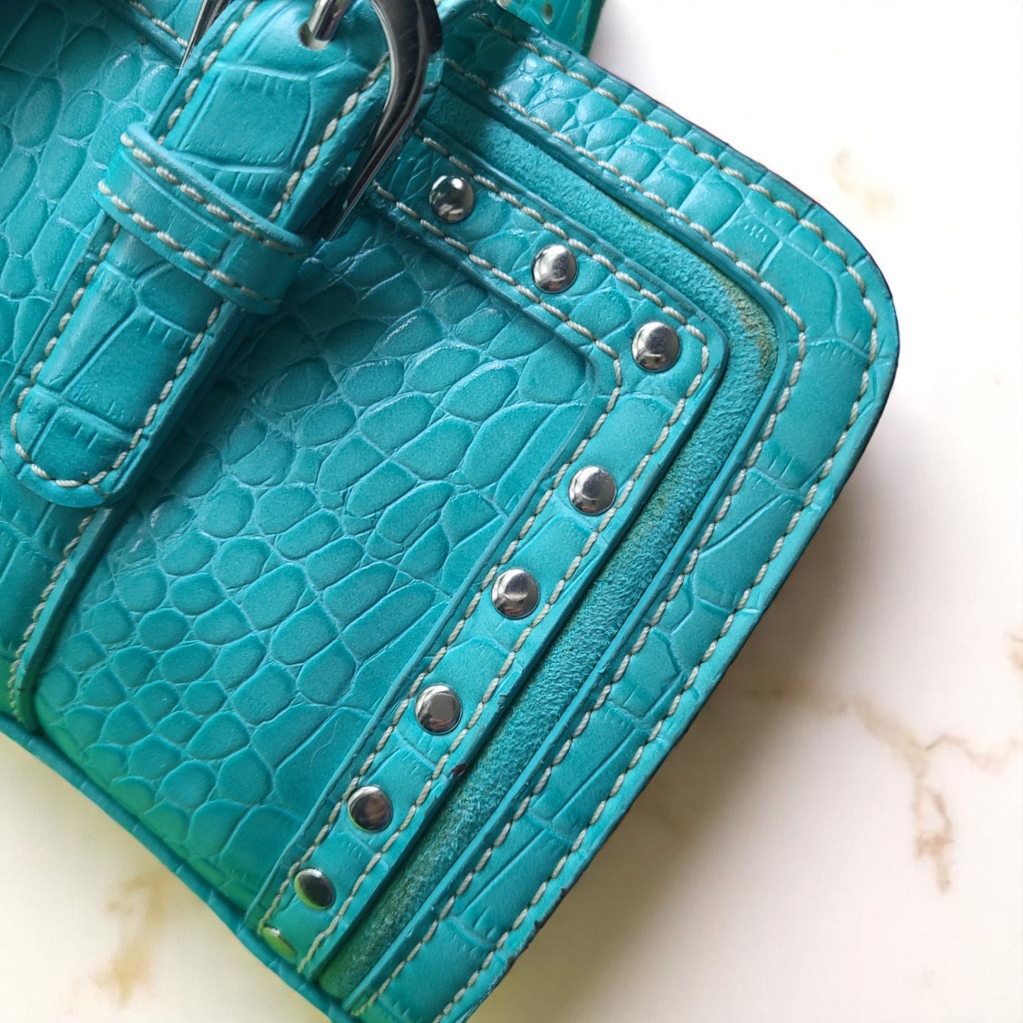 Nine West Turquoise Baguette Shoulder Bag & Accessories