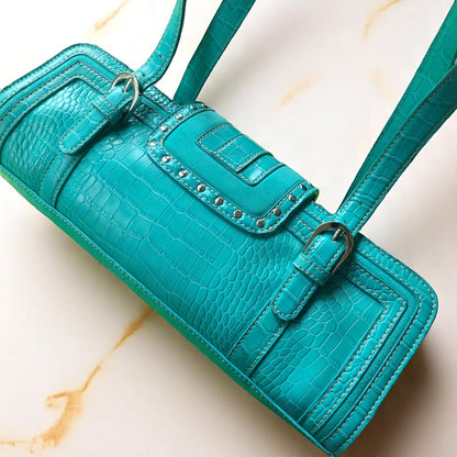 Nine West Turquoise Baguette Shoulder Bag & Accessories