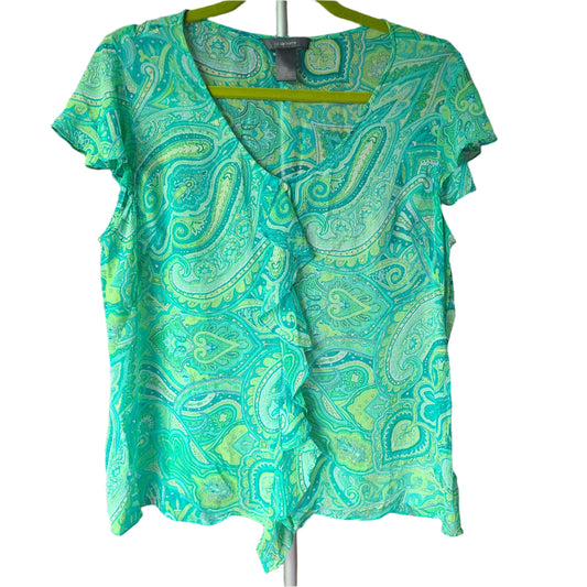 Liz Claiborne 00s Paisley Silk Top | Size 16