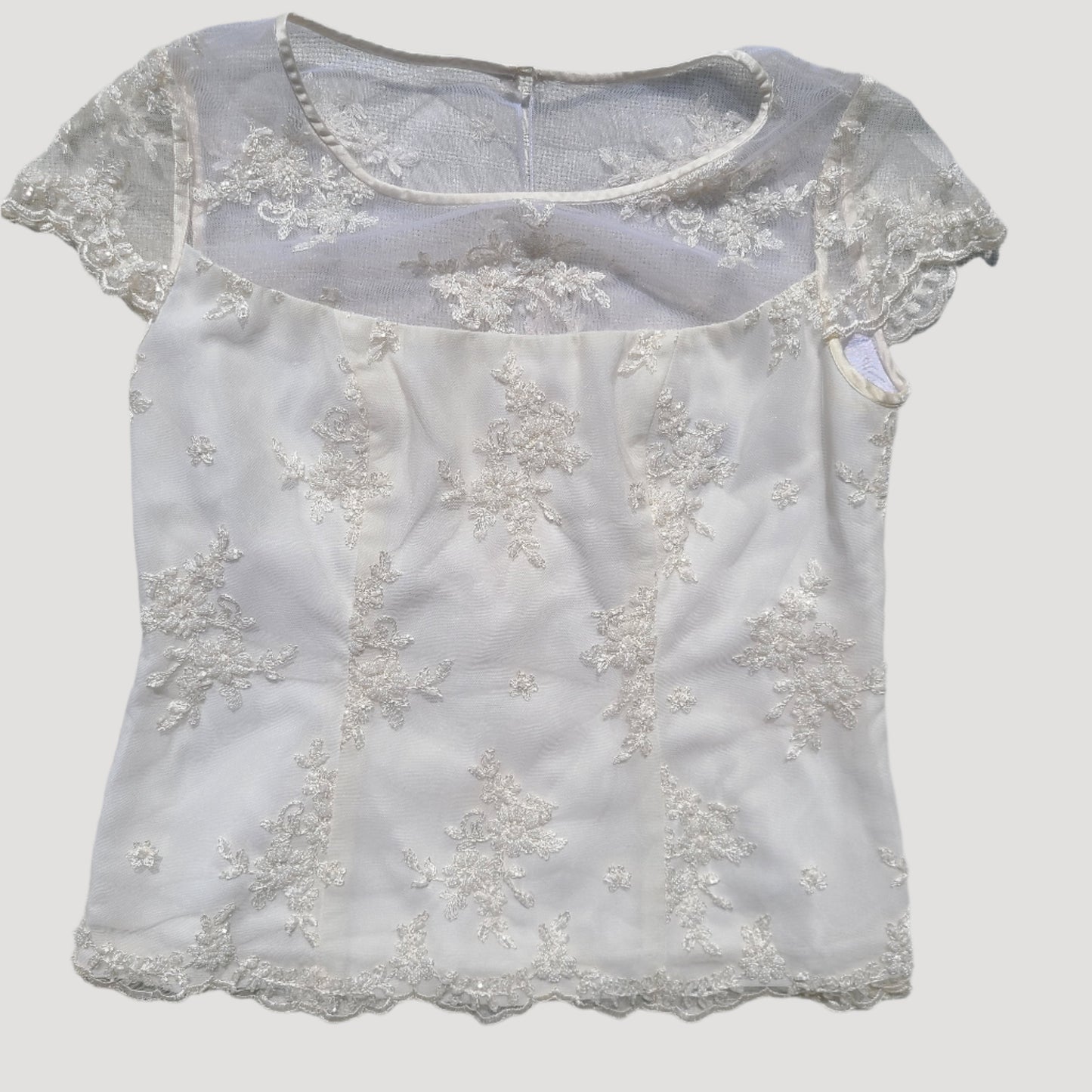 Zart 90s Beaded Mesh Top | Size S