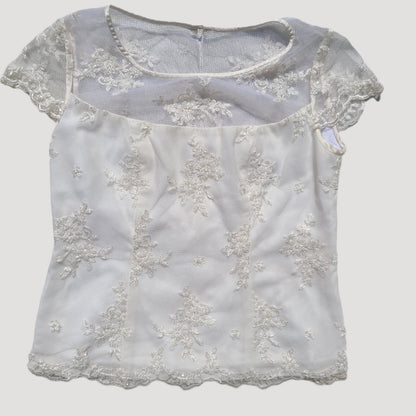 Zart 90s Beaded Mesh Top | Size S