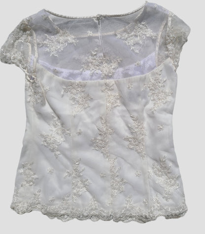 Zart 90s Beaded Mesh Top | Size S