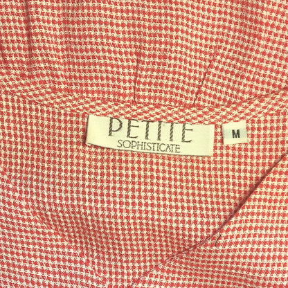Vintage Petite Sophisticates Tiny Gingham Print Vest | Size M