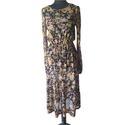 Wild Fable 90s Floral Print Mesh Dress | Size M
