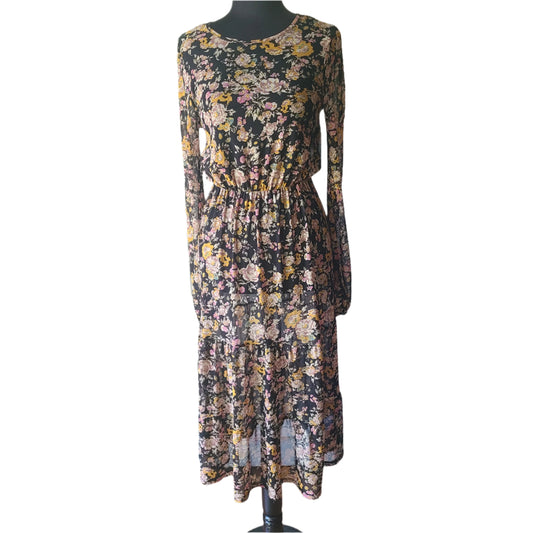 Wild Fable 90s Floral Print Mesh Dress | Size M