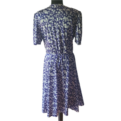 Whirlaway Frocks 80s Lace Collar Dress | Size 16