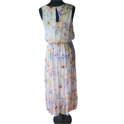 Lara G Silk Maxi Dress, Made in Italy | Size Medium