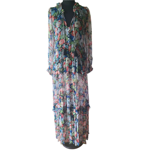 Anthropologie Bohemian Sheer Maxi Dress | Size M