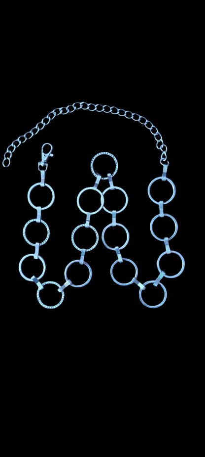 Circle Connect Silver Tone Belt