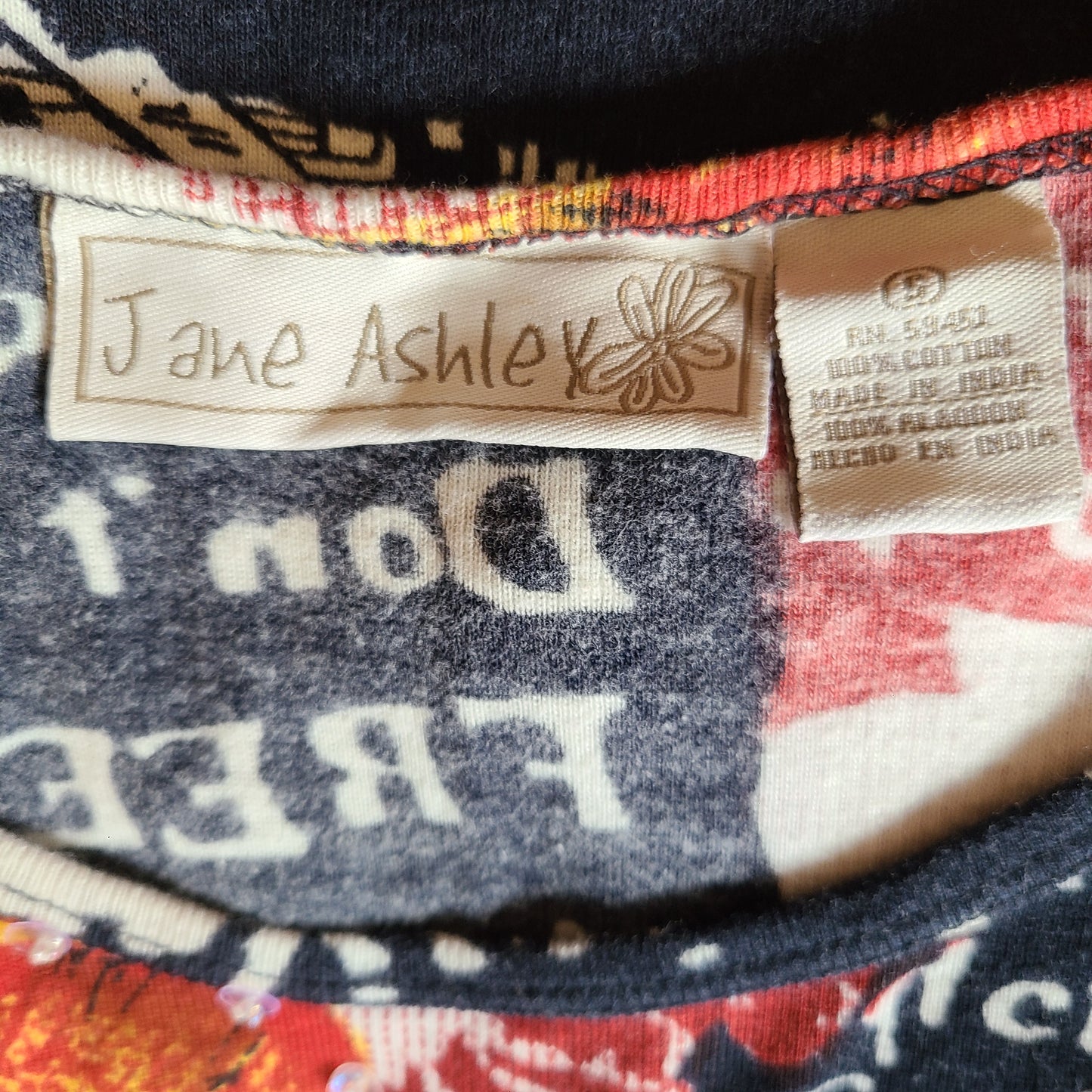 Jane Ashley Graphic Top | Size M