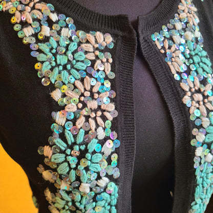 INC International Concepts Embroidered Cardigan | Size Small