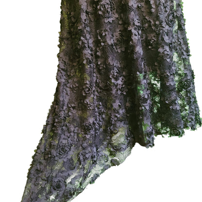 XSCAPE Dimensional Floral Black Dress | Size 8