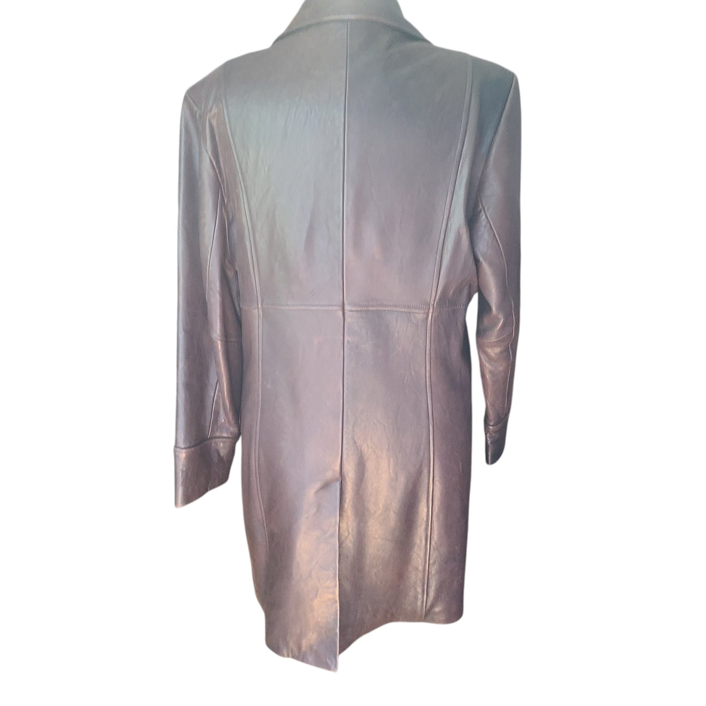 Excelled Condition Dark Brown Leather Coat | Size XL