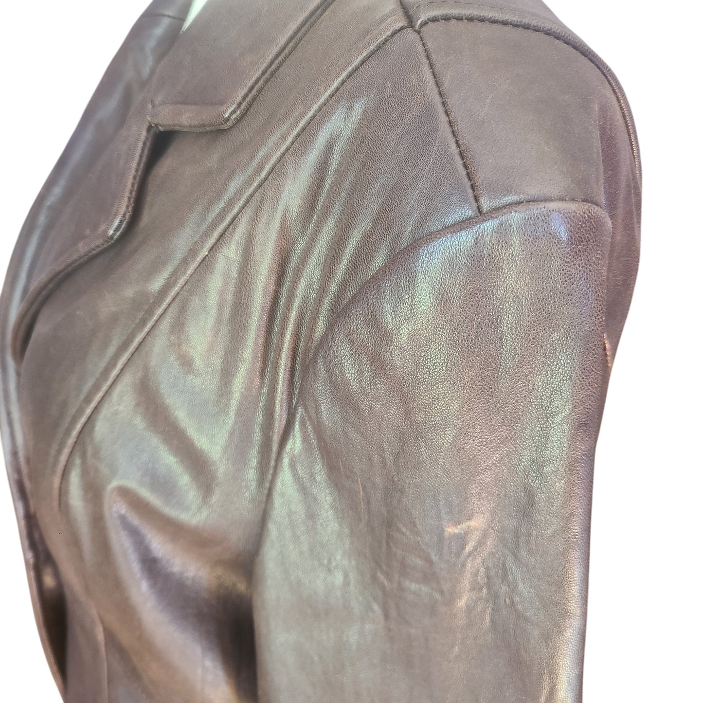 Excelled Condition Dark Brown Leather Coat | Size XL