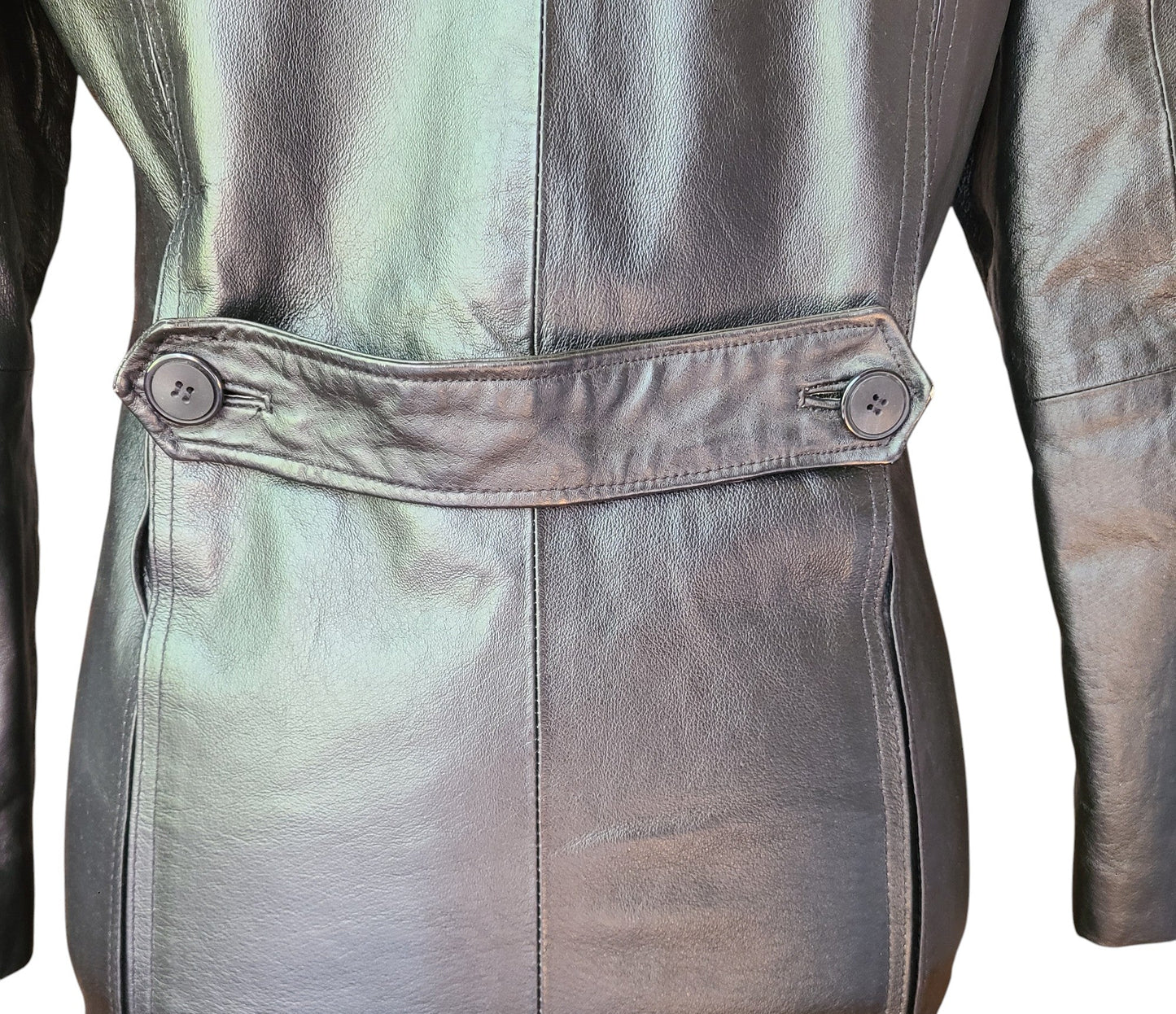 Marc Mattis Black Leather Coat | Size Small